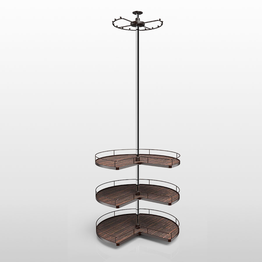 四層旋轉衣物籃(圓圍欄)
